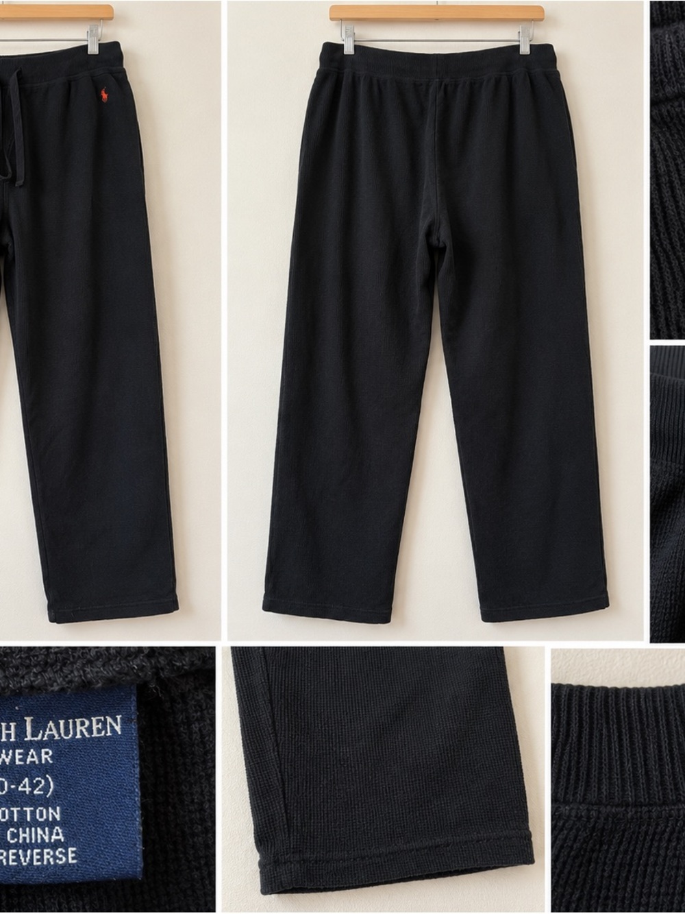 Polo by Ralph Lauren Black Cotton Crewneck Sweater